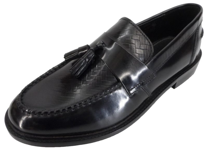 Ikon Original Weaver Men’s Leather Tassel Loafers, Black