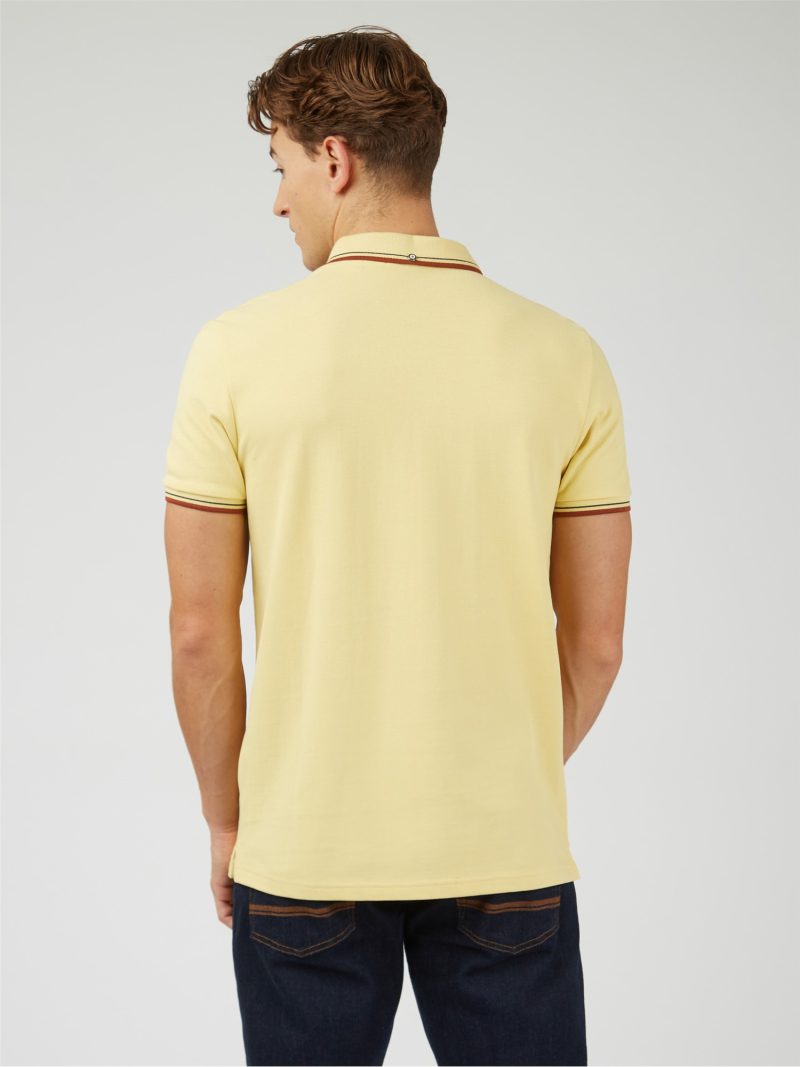 SALE Ben Sherman Polo Shirt, Lemon Yellow - Image 5
