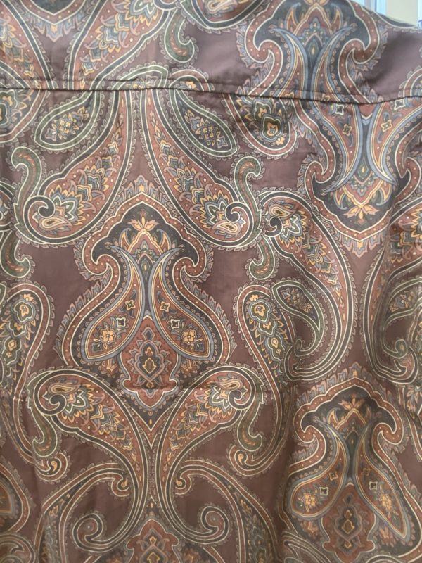 Lizard King Paisley Print Long Sleeve Shirt, Damson - Image 5