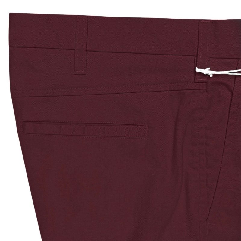 Sta-Press Trousers from Real Hoxton, Maroon - Image 4