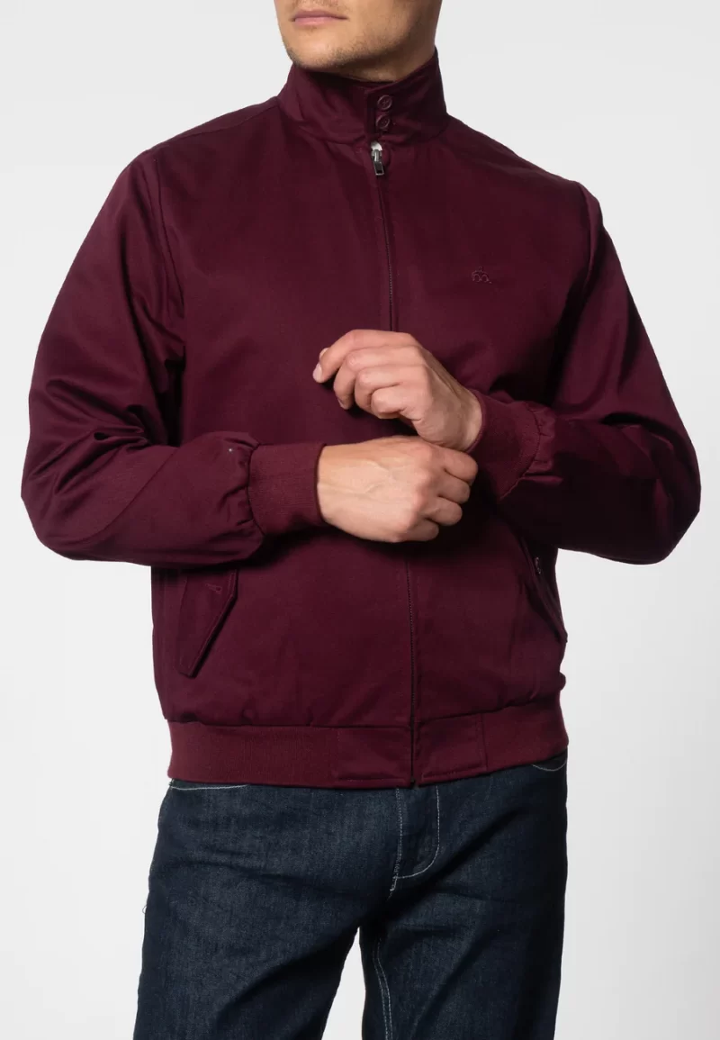 Merc Men’s Harrington Jacket, Wine - Image 2