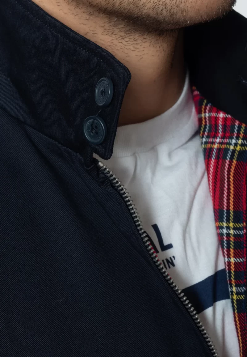 Merc Men’s Harrington Jacket, Navy - Image 8