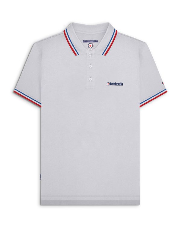 SALE Twin Tipped Polo Shirt from Lambretta, Grey