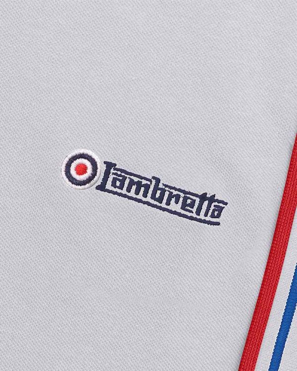 SALE Twin Tipped Polo Shirt from Lambretta, Grey - Image 4