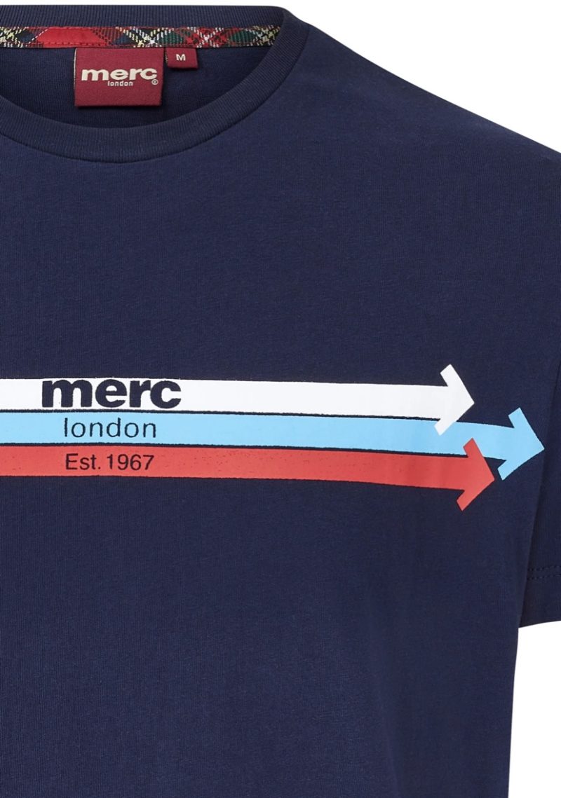 Merc ‘Teon’ T-Shirt, Navy - Image 2