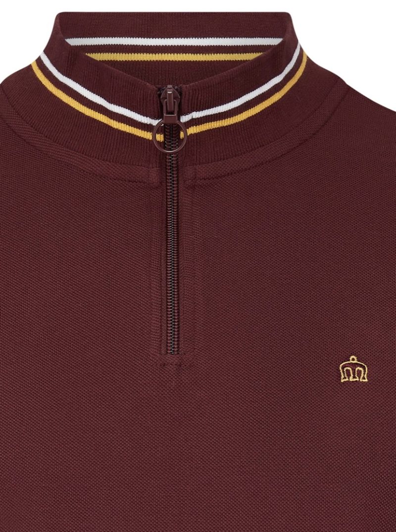 Merc ‘Colliford’ Short Sleeved Cycling Shirt, Burgundy - Image 2