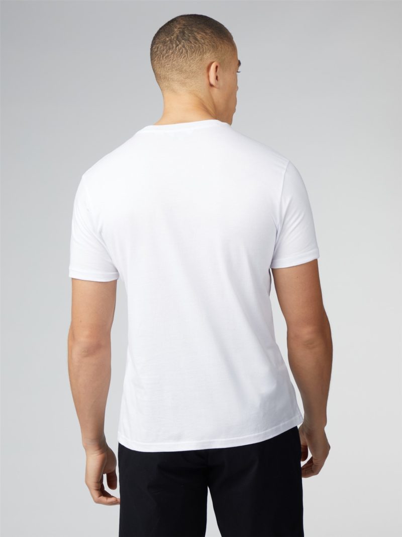 Ben Sherman Signature T-Shirt with Chest Pocket, White - Image 3