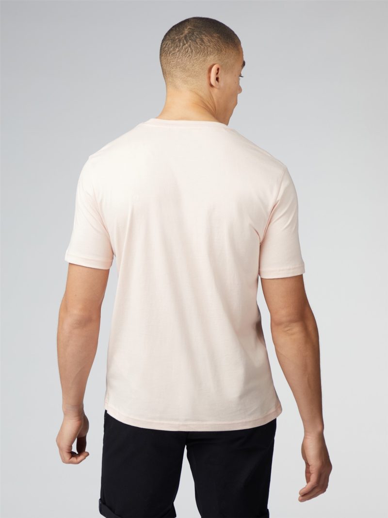 Ben Sherman Signature T-Shirt with Chest Pocket, Pale Pink - Image 3
