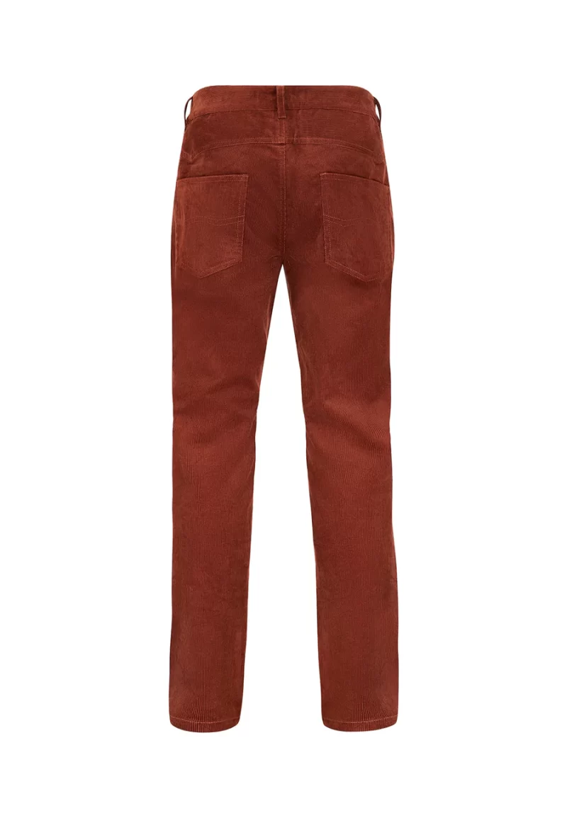 Merc Bennie Corduroy Trousers, Dark Amber - Image 2