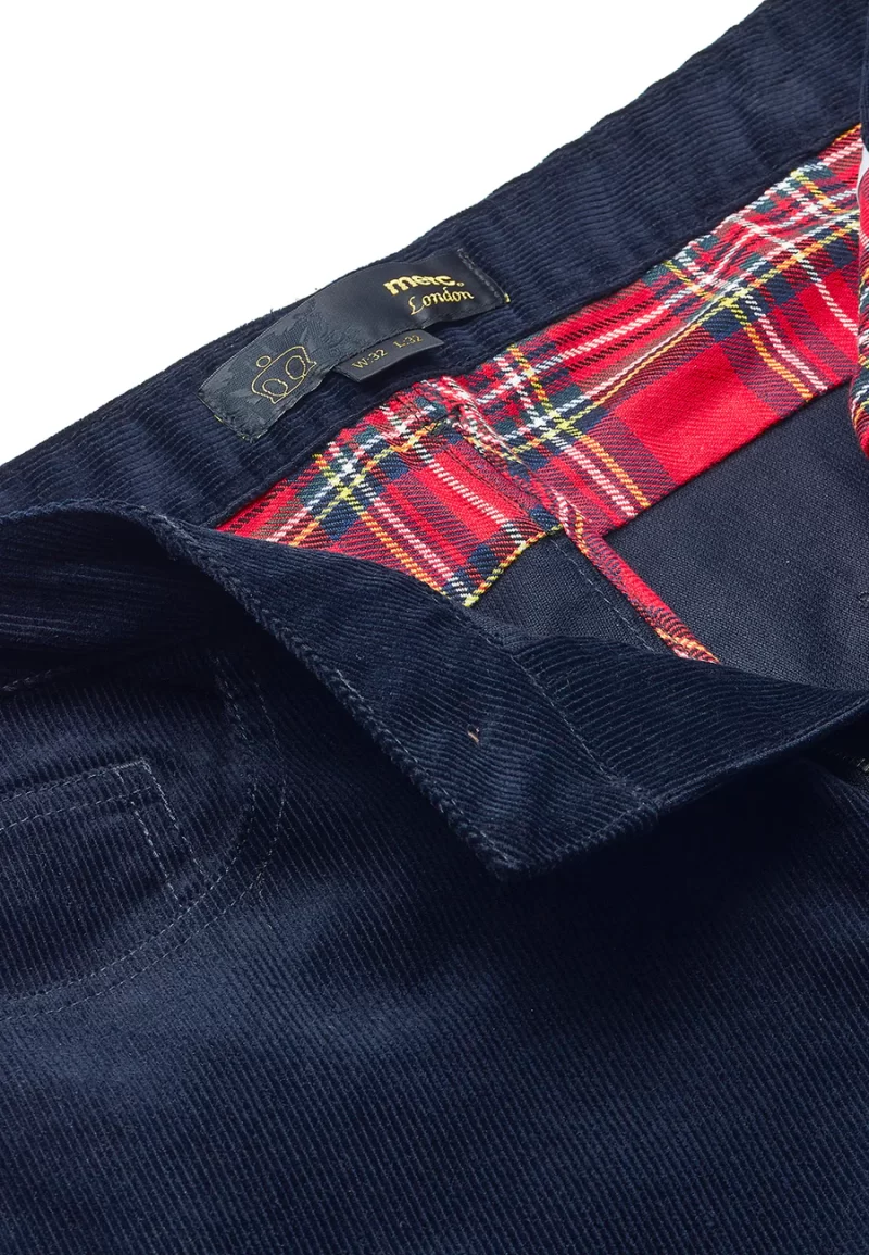 Merc Bennie Corduroy Trousers, Navy - Image 3