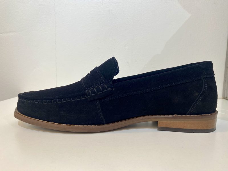 Roamers Black Suede Slip On Loafer Shoes - Image 2